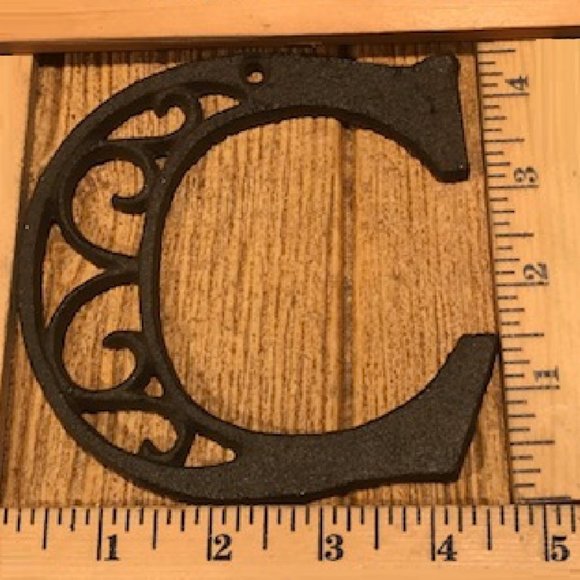 Cast Iron Ornate Letter "A" 4 5/8"tall Raw Cast Iron Ready for Paint 0184-0557-A - Picture 6 of 16